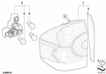 63213413391 - : Seal, Rear Light, Side Panel for BMW Image