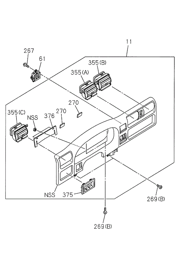 Instrument Panel Garnish for 2002 Honda Passport #0