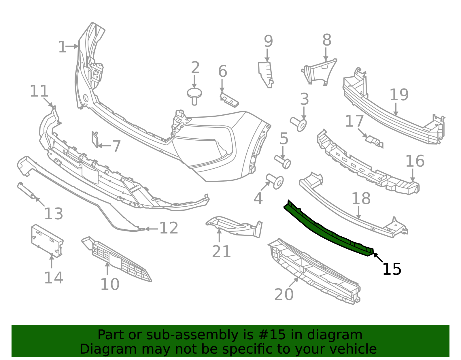 62091-6RZ0A - 2024-2025 Nissan Rogue - Lower Absorber | World OEM Parts ...