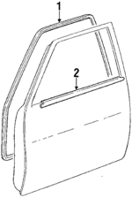 6786189105 - Body: Weatherstrip for Toyota: 4Runner, Pickup Image