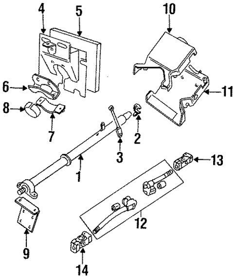Steering Column Assembly for 1995 Land Rover Defender 90 #0