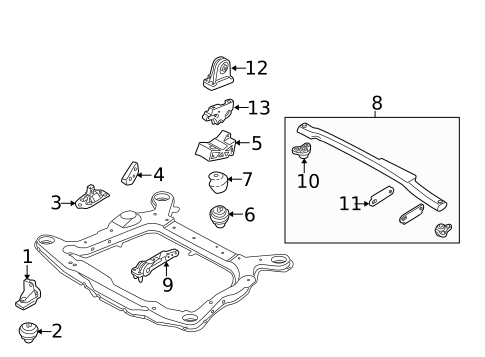 Engine & Trans Mounting for 2001 Volvo V70 #0