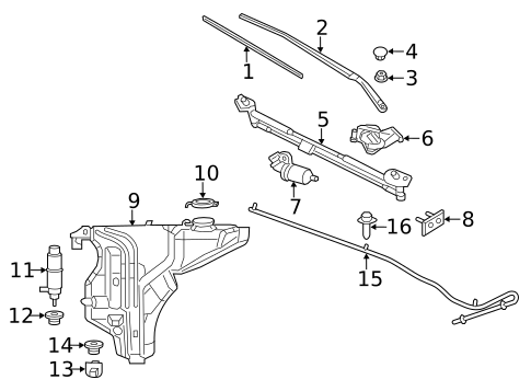 Wiper & Washer Components for 2020 Dodge Charger #0