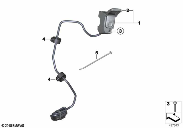 61315B6AAC0 - Audio, Navigation, Information Systems: Switch E-Call -  for BMW-Motorrad Image