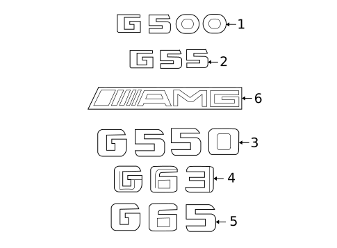 Exterior Trim - Rear Body for 2009 Mercedes-Benz G550 #0