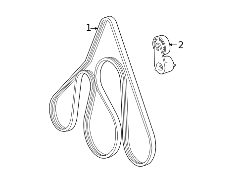 Accessory Drive Belt System Components for 2001 Ford Ranger #0