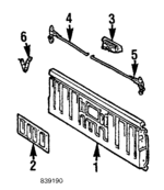 6923089101 - Body: 1984-1988 Toyota Pickup - Handle for Toyota: Pickup Image