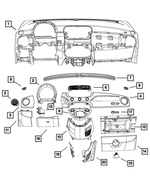 1TZ03JXWAE - Interior Trim: Instrument Panel Panel for Mopar Image