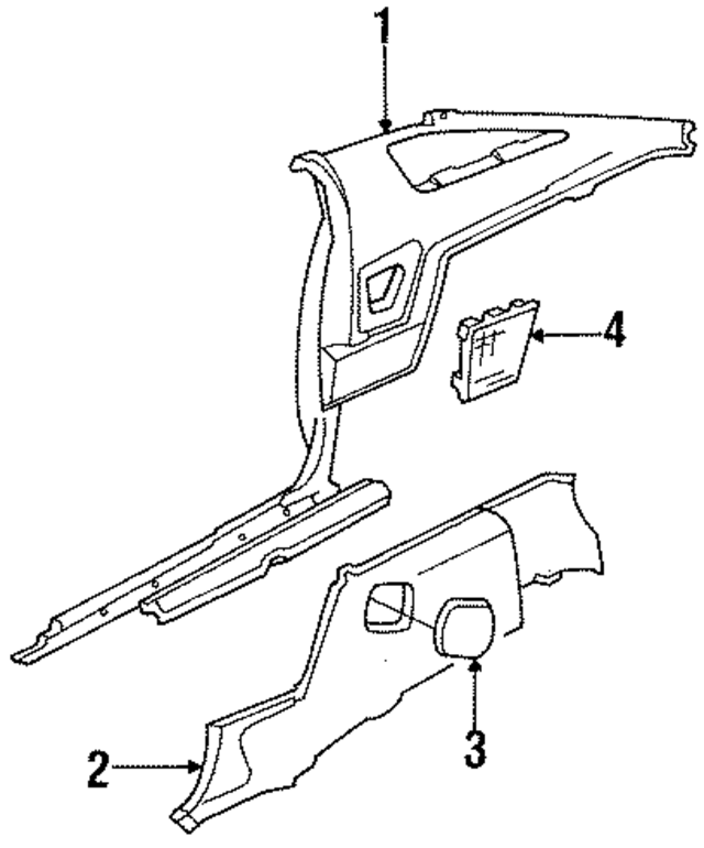 K866GL7 - Body: Upper Quarter Trim for Mopar Image