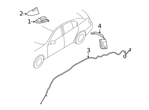 ANTENNA & RADIO for 2015 INFINITI Q40 #0