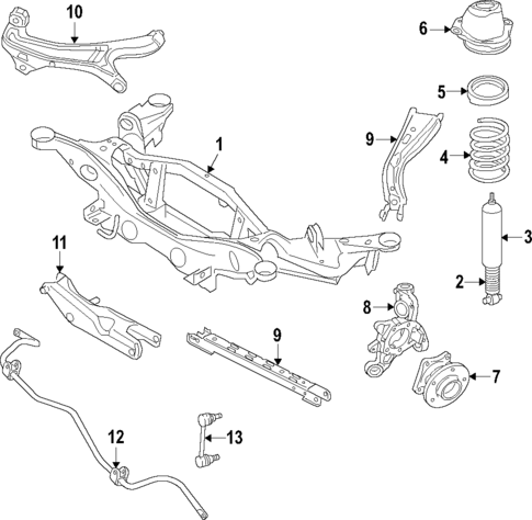 Rear Suspension for 2009 Ford Taurus X | OEM Parts Online