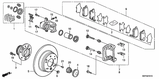 Rear Brake for 2008 Acura TL #0