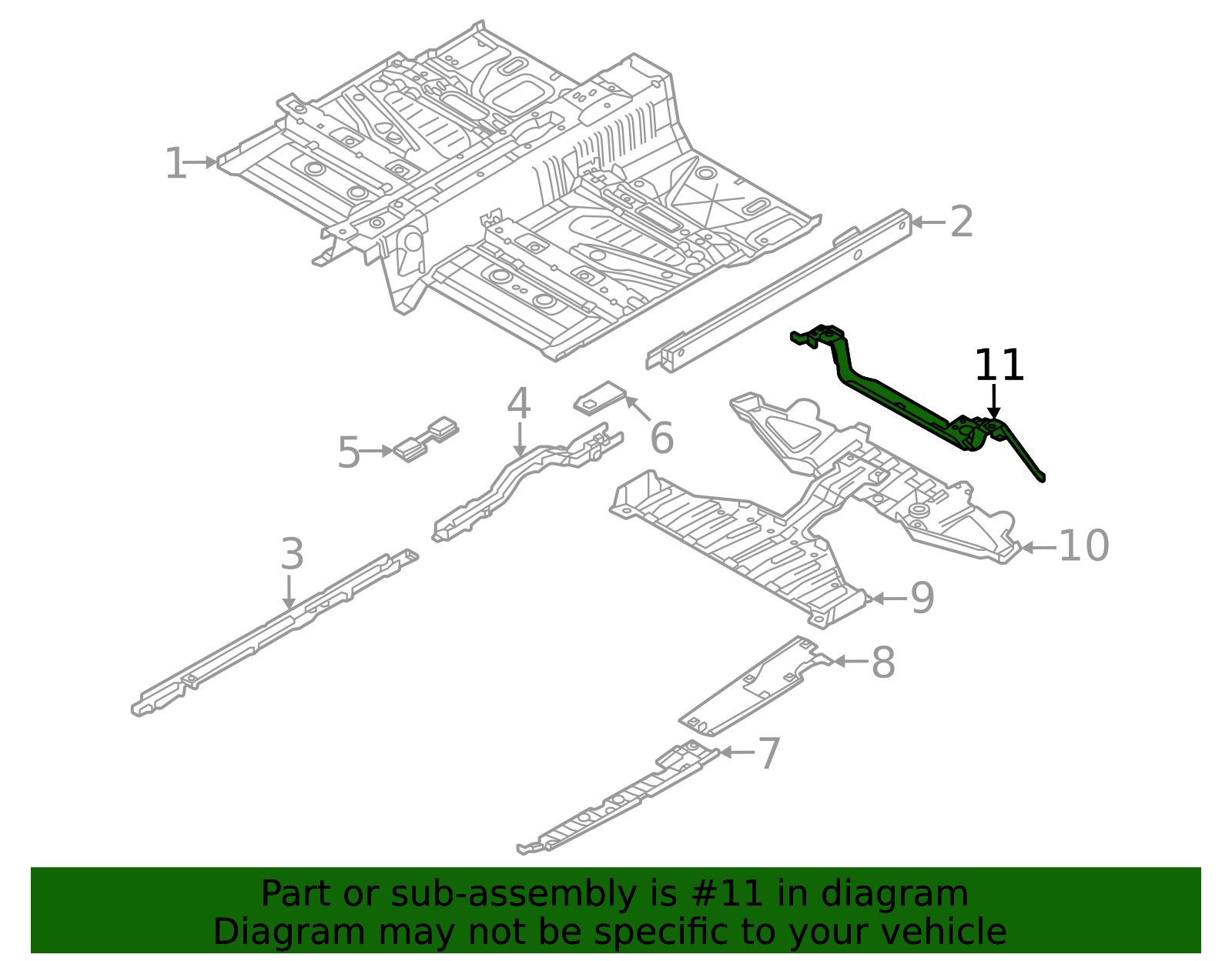 2021-2025 Volvo Floor Pan Splash Shield Bracket 32459191 | OEM Parts Online