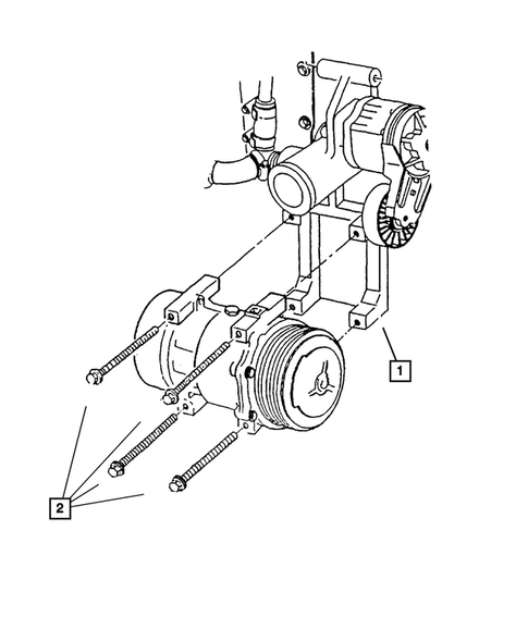 Air Conditioner Compressor and Mounting for 2016 Ram 2500 #1
