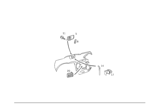 Tank Flap, Air Outlet Flap for 2000 Mercedes-Benz CLK430 #0