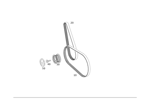 V-Belt, Belt Tightener, Sheave Pulley for 2003 Mercedes-Benz C32 AMG #0