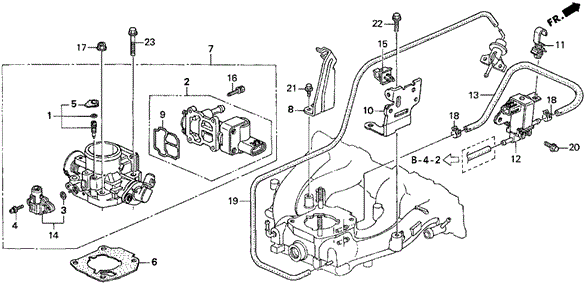 Throttle Body (2) for 1997 Honda Civic del Sol #0