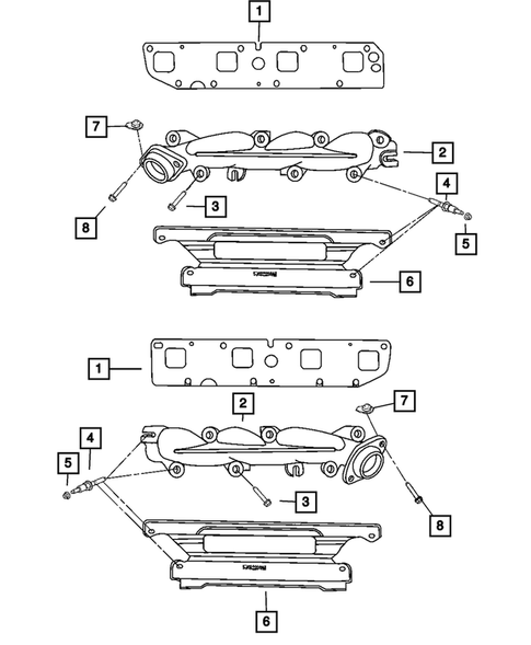Manifolds and Vacuum Fittings for 2008 Dodge Durango #0