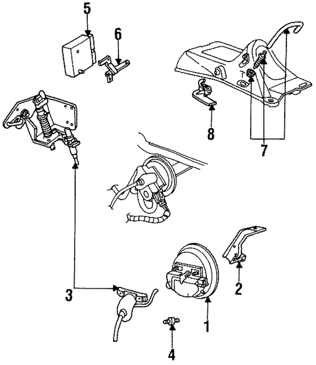 F37Z9D843A - Electrical: Cruise Control Module for Ford: Bronco II, Explorer, Ranger Image