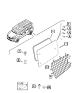 68261910AA - Glass: Rear Door Glass, Left for Mopar Image