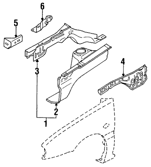 Structural Components & Rails for 1993 Mazda MX-3 #0