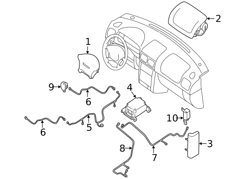 Air Bag Components for 2001 Subaru Forester #0