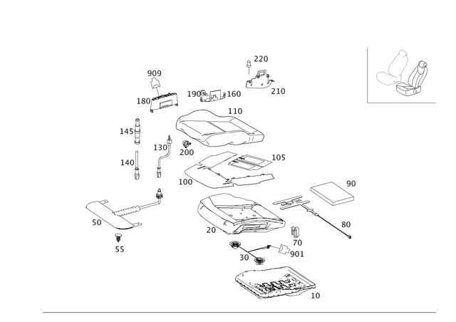 2019882278 - Driver Seat: Clamp for Mercedes-Benz Image image