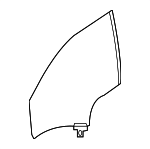 97054251109 - Body: Door Glass for Porsche: Panamera Image