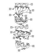 4892448AB - 3.8L Gas; Engine: Exhaust Manifold Shield for Jeep: Wrangler Image
