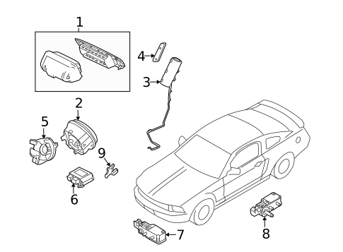 Air Bag Components for 2010 Ford Mustang #0