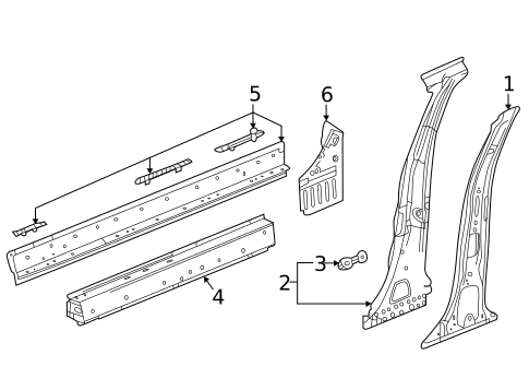 Center Pillar & Rocker for 2023 GMC Terrain #0