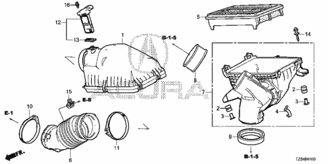 Air Cleaner (1) for 2014 Acura MDX #0