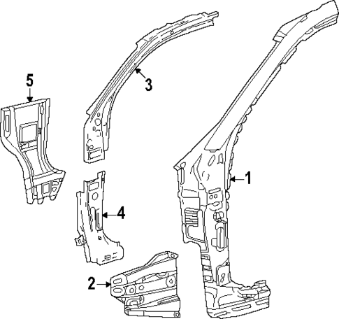 Hinge Pillar for 2025 Toyota Tacoma #0