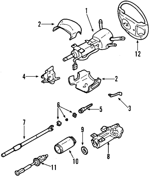 Steering Column for 2004 Pontiac Bonneville #0