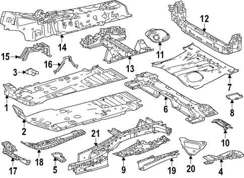 Floor & Rails for 2025 Lexus TX350 #0