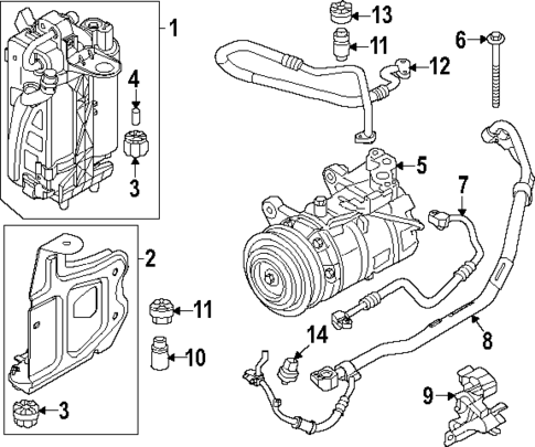 Condenser, Compressor & Lines for 2023 BMW 230i xDrive #1