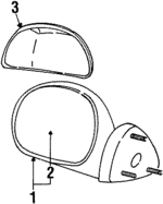 YL7Z17682AAA - Body: Mirror for Lincoln: Navigator Image