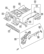 68313324AA - Body Sheet Metal Except Doors: Upper Frame Rail Panel, Right for Fiat: 124 Spider Image