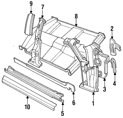 Hinge Pillar for 1984 Lincoln Continental #0