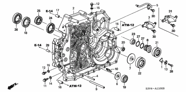 AT Torque Converter Case ('03-'06) for 2005 Acura MDX #0