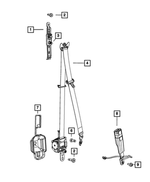 6JW90DX9AC - : Buckle Assy-s/belt Buckle Assy, Manual Seat for Mopar Image