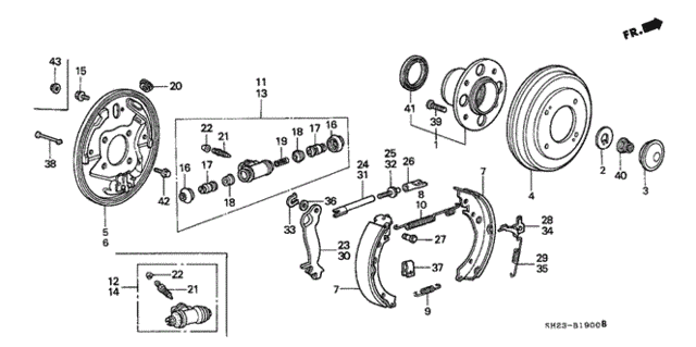 Rear Brake for 1991 Honda CRX #0