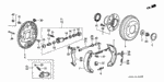 43153SH3517 - Chassis: SHOE, RR. BRAKE for Honda Image