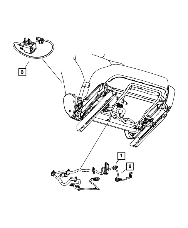 « 68052253AA – Electrical : Siège Cablage pour Mopar Image »