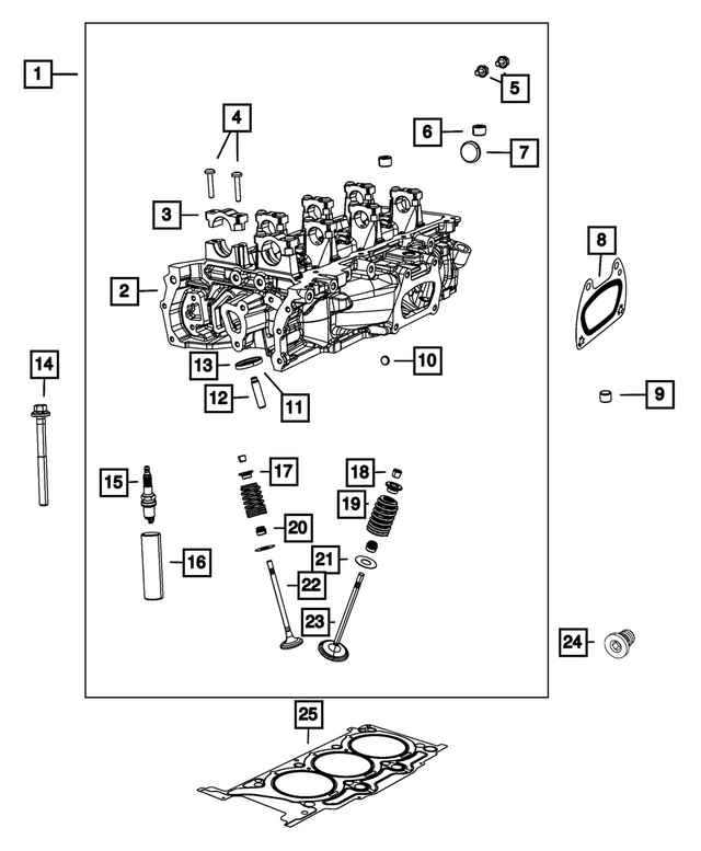 68293289AB - Engine: Cylinder Head, Left Side for Mopar Image