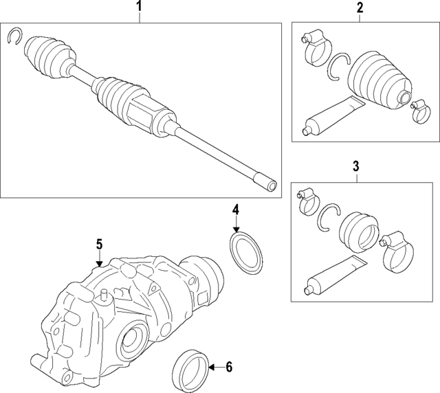 31608657291 - Front Drive Axle: Axle Assembly for BMW Image