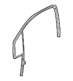 84866523 - : Front Passenger Side Door Window Weatherstrip for GMC: Terrain Image