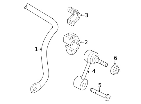 Stabilizer Bar & Components for 2014 Volkswagen Passat #0