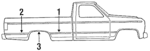 XC3Z9929076BPTM - Body: Side Molding for Ford: F-150, F-250, F-350, F-Super Duty Image
