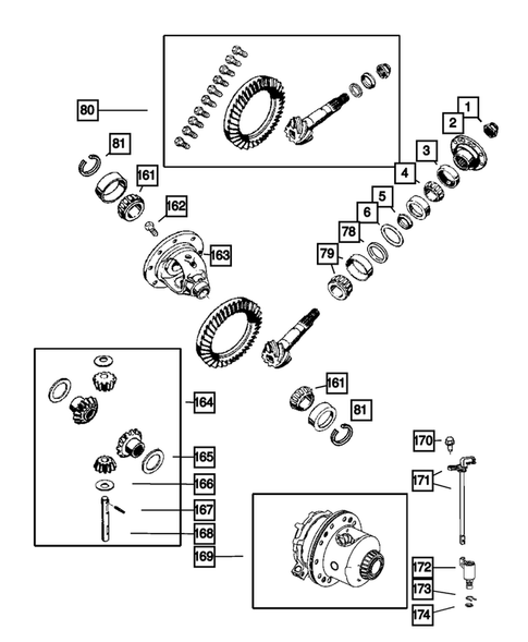 Front Axle;  Housing, Differential and Vent for 2008 Jeep Commander #0